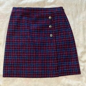 Talbots Petite Wool Blend Plaid Skirt P2